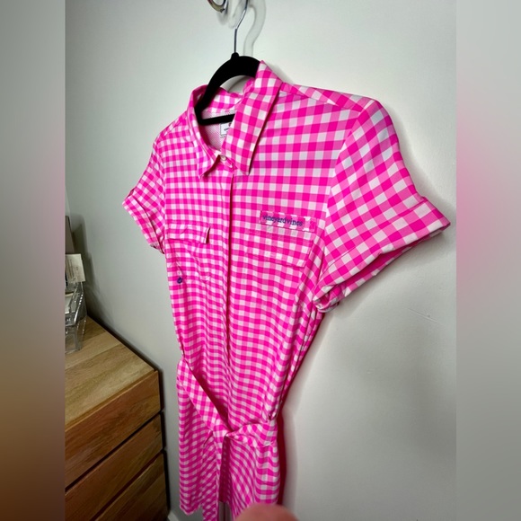 Vineyard Vines Performance Dress Hot Pink Gingham | Color: Pink/White | Size: 2 - Picture 5 of 11